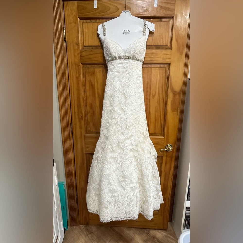 Elegant White Lace Gown